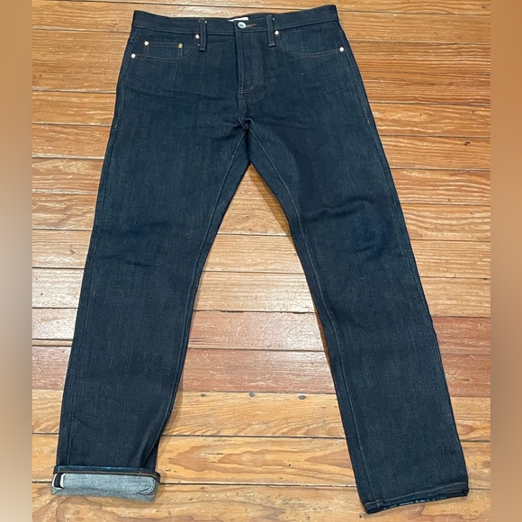 Unbranded Other - UNBRANDED 21 oz UB221 dark wash selvedge heavy denim blue jeans 34 W tapered